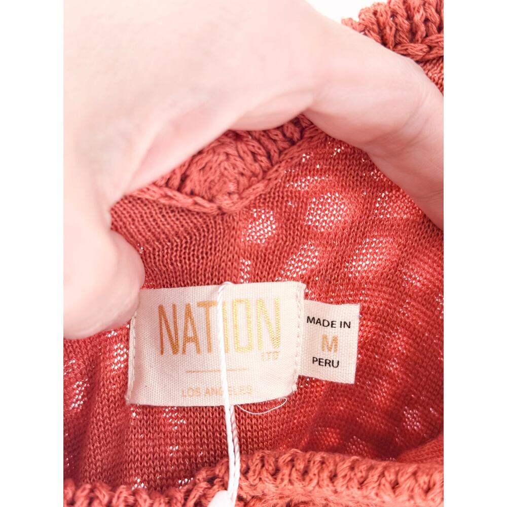 Nation LTD Crochet Set; Adriana Tank Top & Driana Midi Skirt Ginger Women Medium - Picture 6 of 9